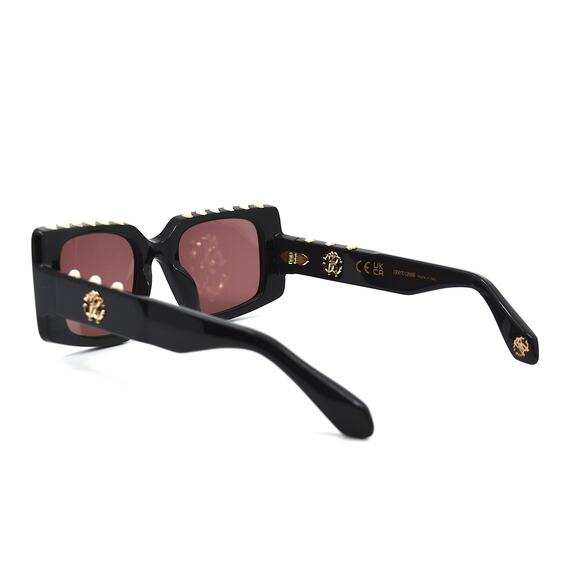 NEW ROBERTO CAVALLI SRC039S 700Y BLACK PURPLE LENS AUTHENTIC SUNGLASSES - Picture 7 of 13